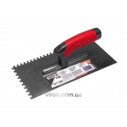 Терка-гладилка з нержавіючої сталі YATO 270 х 130 мм зуб 8 х 8 мм