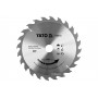 Диск пиляльний по дереву YATO 255 x 30 x 3 x 2 мм 24 зубці R.P.M до 6000 1/хв