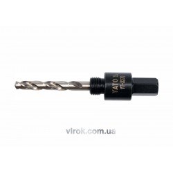 Тримач зі свердлом YATO : HEX, Ø= 1/2", для кільцевих пил Ø=19-29 мм