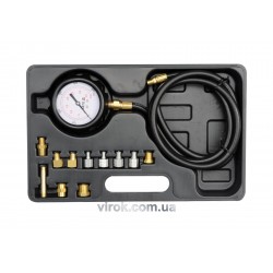 Тестер для вимірювання тиску оливи YATO з адаптерами в діапазоні 0-35 бар