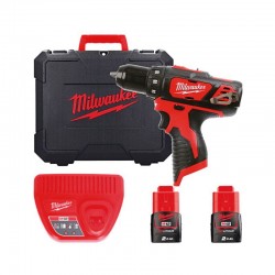 Дриль-шуруповерт MILWAUKEE M12 BDD-202C обертовий момент 30 Нм 4933441915 (+2 акумулятори, зарядний