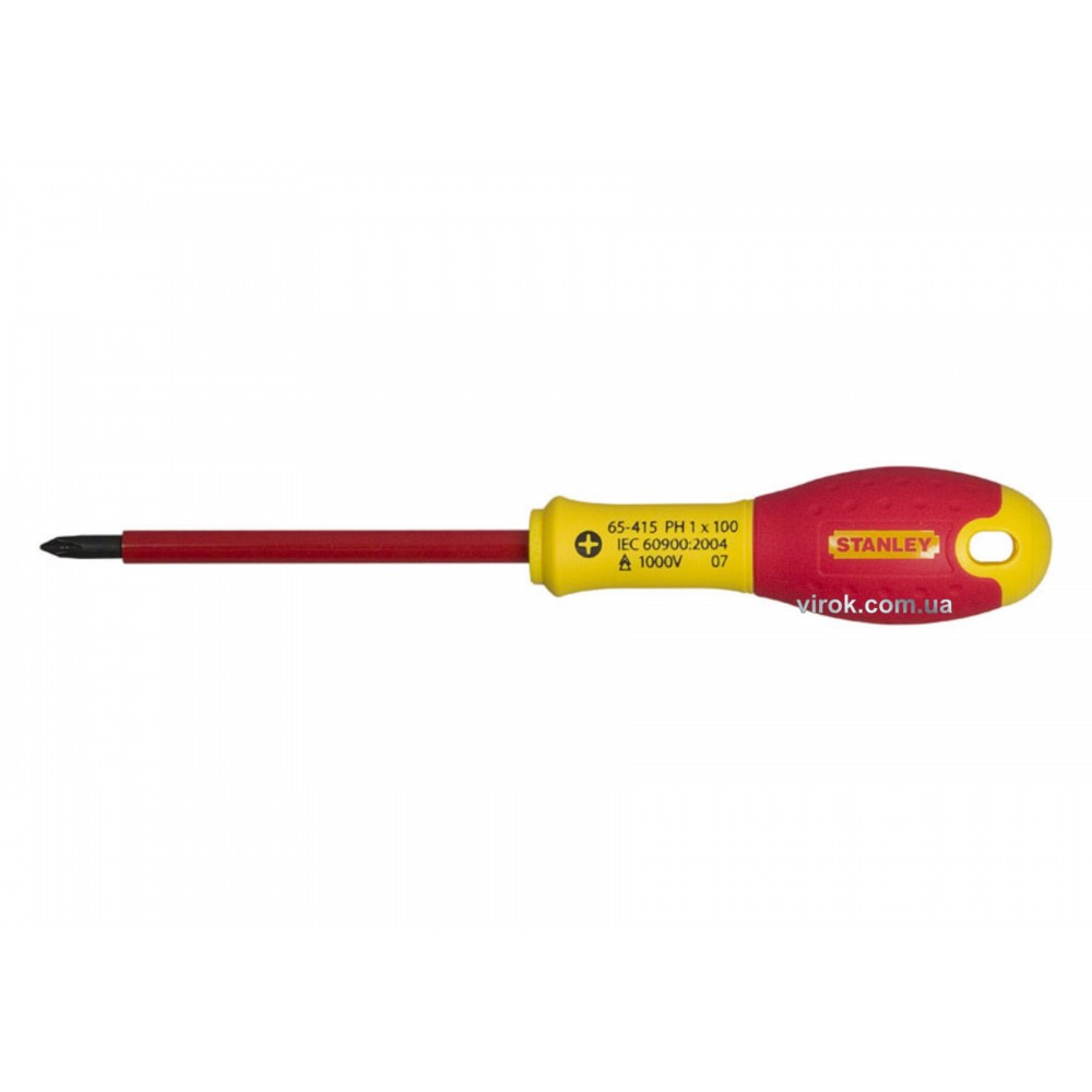 Викрутка діелектрична хрестова STENLEY "FatMax VDE 1000V" PH1 x 100 мм - фото 1 Викрутка діелектрична хрестова STENLEY "FatMax VDE 1000V" PH1 x 100 мм - фото 1