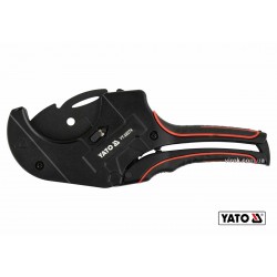 Труборіз для ПВХ труб YATO Ø75 мм алюмінієвий корпус ручка- ABS + TPR Труборіз для ПВХ труб YATO Ø75 мм алюмінієвий корпус ручка- ABS + TPR