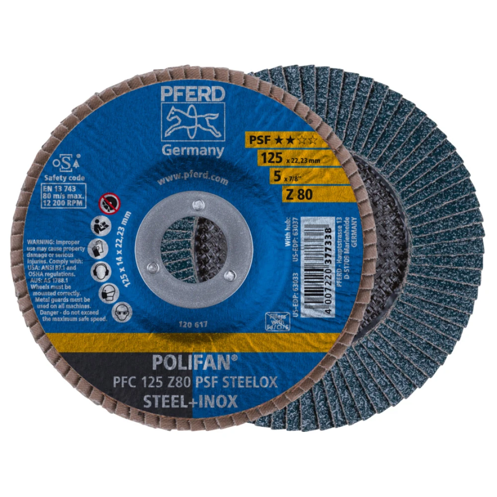 Круг шліфувальний Pferd 125*22 Z80 пелюсткове Круг шліфувальний Pferd 125*22 Z80 пелюсткове