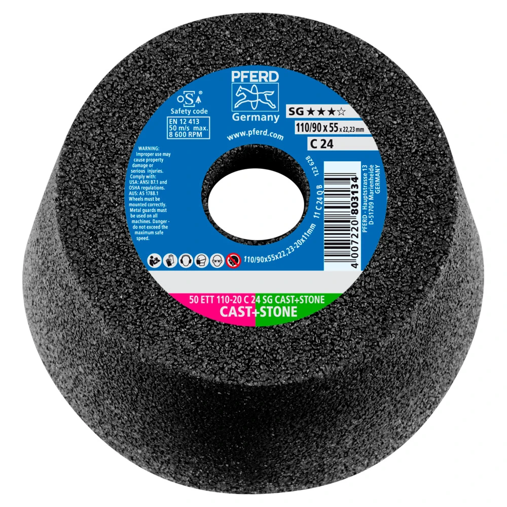 Чашка шліфувальна Pferd ETT 110x20x22.23 mm C24 Performance Line SG CAST+STONE Чашка шліфувальна Pferd ETT 110x20x22.23 mm C24 Performance Line SG CAST+STONE
