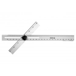 Кутник алюмінієвий YATO з двох лінійок з метричними і дюймовими шкалами 600 x 360 мм Кутник алюмінієвий YATO з двох лінійок з метричними і дюймовими шкалами 600 x 360 мм