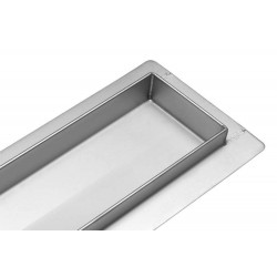 Трап підлоговий лінійний з нержавіючої сталі FALA WET-DRY; 70х 7х 2 см, сифон- 52 мм