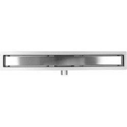 Трап підлоговий лінійний з нержавіючої сталі FALA WET-DRY; 80х 7х 2 см, сифон- 52 мм