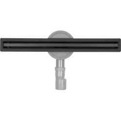 Трап підлоговий лінійний з нержавіючої сталі, чорний FALA SLIM BLACK; 50х 3х 7 см, сифон- 56 мм