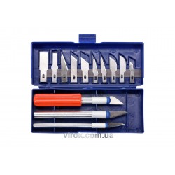 Набір ножів для різблення по дереву VOREL 3 ножі + 13 лез