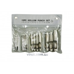 Пробійники для шкіри VOREL 2-22 мм 15 шт Пробійники для шкіри VOREL 2-22 мм 15 шт