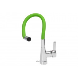 Змішувач води для раковини "FLEXIBLE" FALA з гнучкою зеленою лійкою