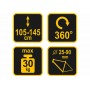 Стійка для обслуговування велосипедів VOREL 105-145 см 30 кг - фото 3