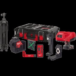 Нівелір лазерний 3D акумуляторний MILWAUKEE, M12 3PLKIT-401P (+зар. прист.,1акум.Х4Аг, кейс PACKOUT)