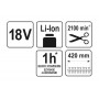 Кущоріз акумуляторний телескопічний YATO Li-Ion 18 В полотно 42 см ручка 1.8-2.8 м (БЕЗ АКУМУЛЯТОРА) - фото 7