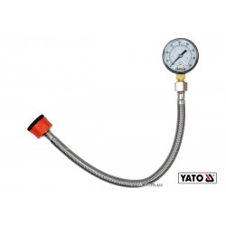 Манометр для вимірювання тиску води YATO 3/4" 1/2" шланг- 30 см 1.1 Мпа