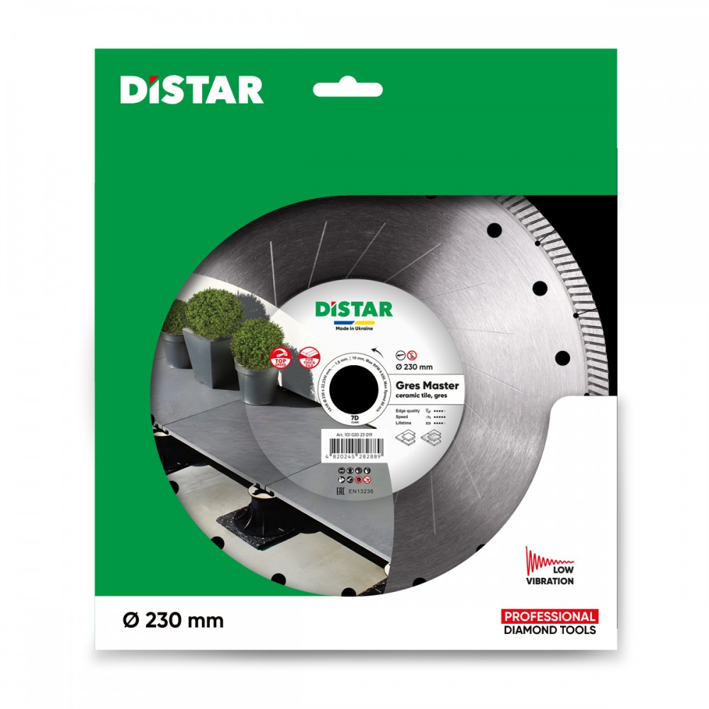 Круг алмазний вiдрiзний 1A1R 230x1,6/1,2x10x22,23/H Gres Master - фото 2 Круг алмазний вiдрiзний 1A1R 230x1,6/1,2x10x22,23/H Gres Master - фото 2