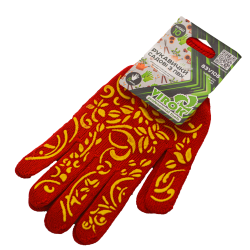 Рукавиці садові червоні з ПВХ (10 клас, 40% - бавовна, 60% - поліестр) розмір 8