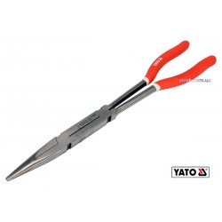 Щипці прямі подовжені з 2 шарнірами YATO 340 мм HRC 50 Cr-V Щипці прямі подовжені з 2 шарнірами YATO 340 мм HRC 50 Cr-V