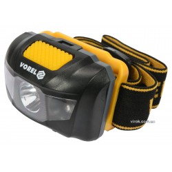 Ліхтар на чоло світлодіодний VOREL 1+2 LED 1 Вт 100 лм 55 x 47 x 29 мм 3 x ААА Ліхтар на чоло світлодіодний VOREL 1+2 LED 1 Вт 100 лм 55 x 47 x 29 мм 3 x ААА