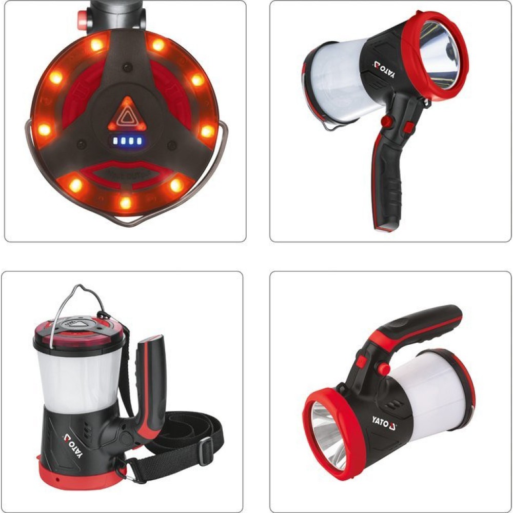 Ліхтар LED-діодний акумулятор YATO Li-Ion 3.7 В, 15 Вт, 600-1200 Лм, з ручкою, зарядний USB пристрій - фото 7 Ліхтар LED-діодний акумулятор YATO Li-Ion 3.7 В, 15 Вт, 600-1200 Лм, з ручкою, зарядний USB пристрій - фото 7