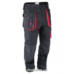 Штани робочі YATO червоно-чорні, розмір XXL Штани робочі YATO червоно-чорні, розмір XXL