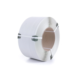 Стрічка поліпропіленова пакувальна 12х0,8 мм 2,2 км біла Стрічка поліпропіленова пакувальна 12х0,8 мм 2,2 км біла