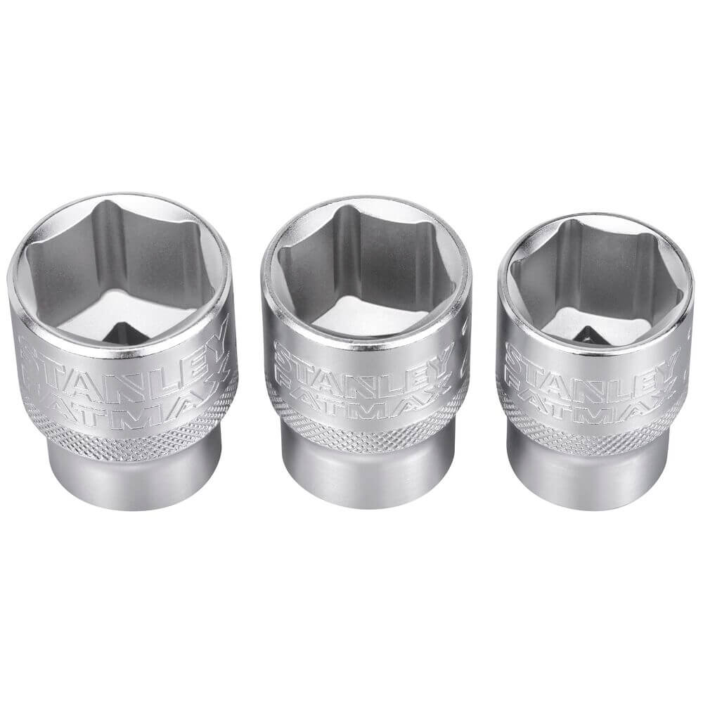 Набір торцевих головок 1/2 Maxi Drive, із шестигранним профілем, 3 шт: 21, 22 24 мм. STANLEY FMMT17095-0 - фото 2 Набір торцевих головок 1/2 Maxi Drive, із шестигранним профілем, 3 шт: 21, 22 24 мм. STANLEY FMMT17095-0 - фото 2