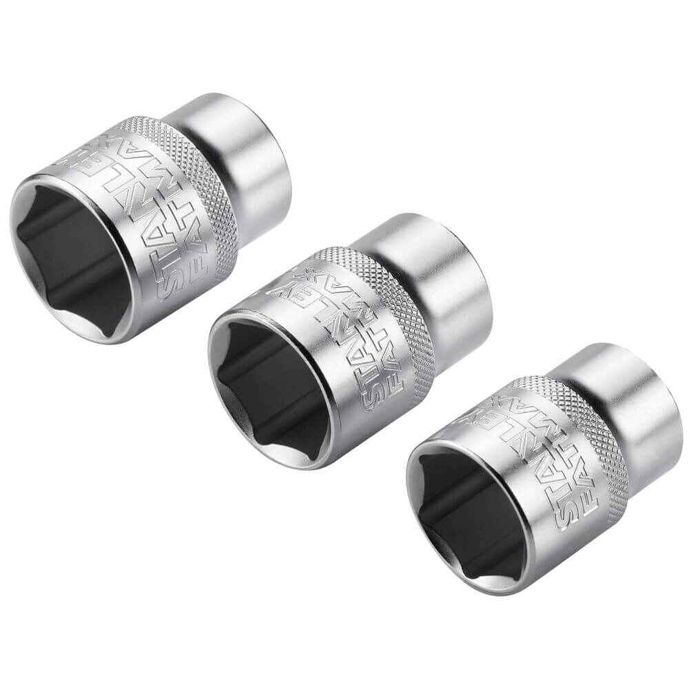 Набір торцевих головок 1/2 Maxi Drive, із шестигранним профілем, 3 шт: 21, 22 24 мм. STANLEY FMMT17095-0 - фото 3 Набір торцевих головок 1/2 Maxi Drive, із шестигранним профілем, 3 шт: 21, 22 24 мм. STANLEY FMMT17095-0 - фото 3