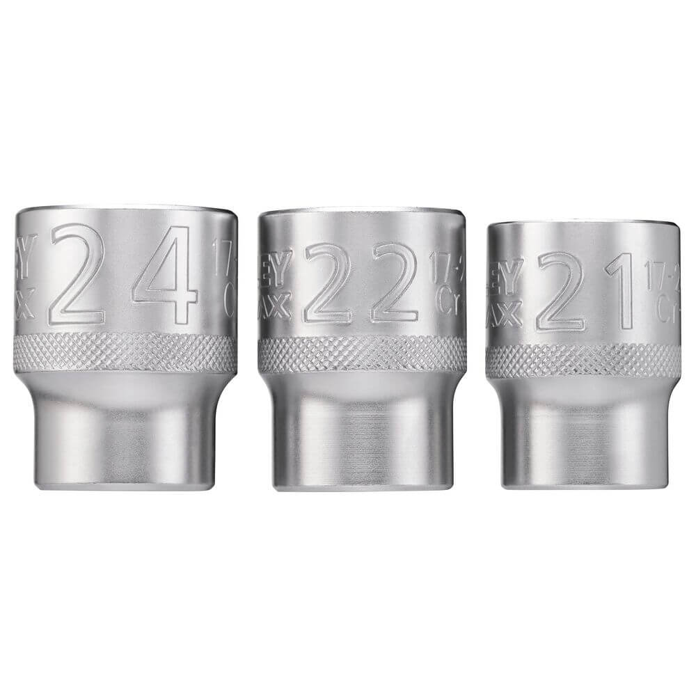 Набір торцевих головок 1/2 Maxi Drive, із шестигранним профілем, 3 шт: 21, 22 24 мм. STANLEY FMMT17095-0 - фото 5 Набір торцевих головок 1/2 Maxi Drive, із шестигранним профілем, 3 шт: 21, 22 24 мм. STANLEY FMMT17095-0 - фото 5