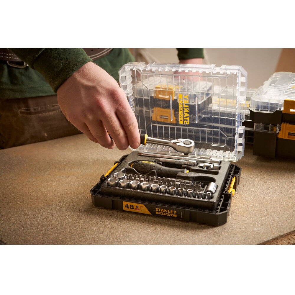 Набір торцевих головок 1/4 FATMAX® Maxi Drive, шестигранних, 48 предметів STANLEY FMMT98101-0 - фото 8 Набір торцевих головок 1/4 FATMAX® Maxi Drive, шестигранних, 48 предметів STANLEY FMMT98101-0 - фото 8