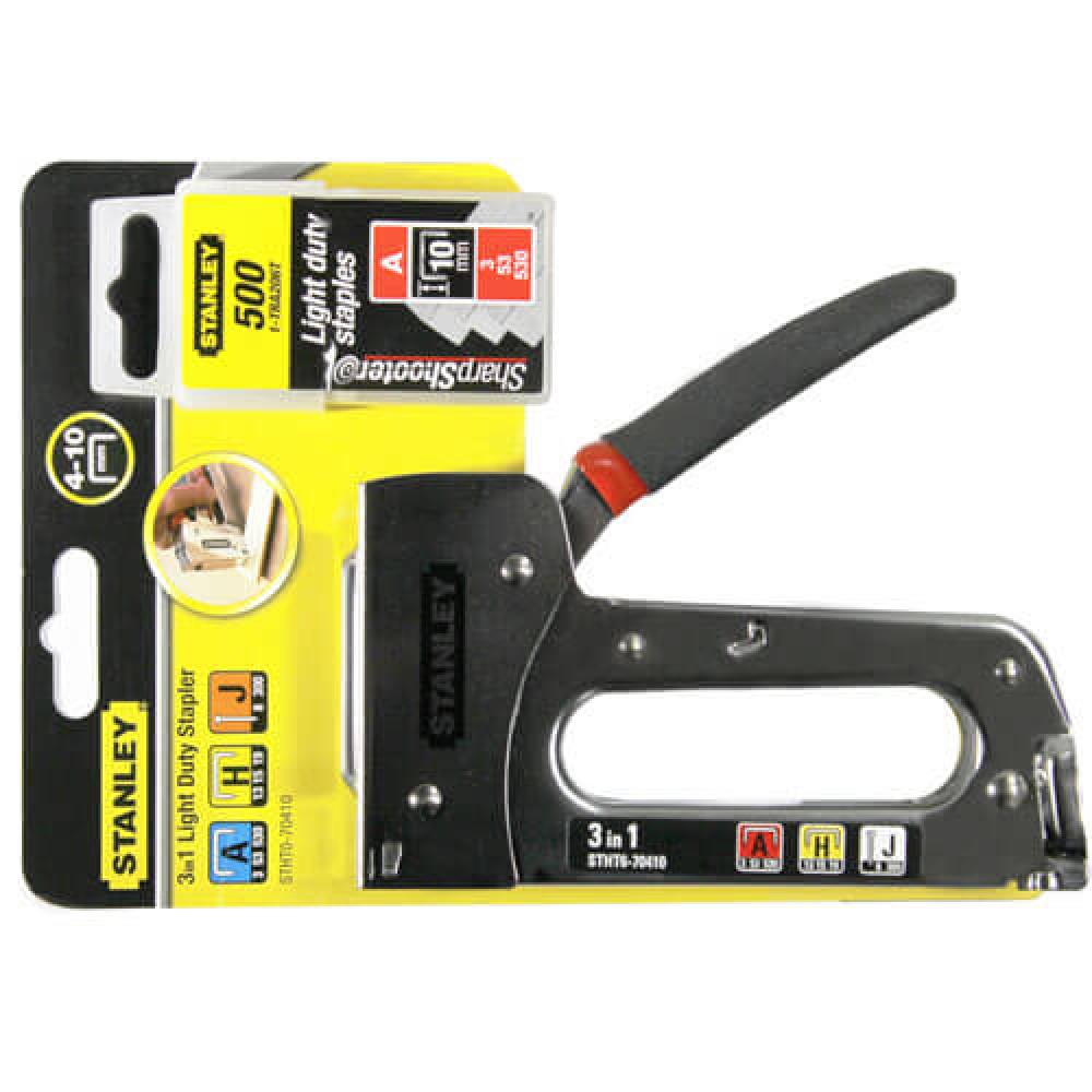 Степлер Light Duty TR120 для скоб типу А, Н (4-10 мм) і шпильок типу J (10 мм) STANLEY STHT6-70410 - фото 1 Степлер Light Duty TR120 для скоб типу А, Н (4-10 мм) і шпильок типу J (10 мм) STANLEY STHT6-70410 - фото 1