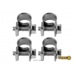 Хомут сталевий оцинкований з гвинтовим затискачем W1 VOREL Ø10-12/9 мм 4 шт Хомут сталевий оцинкований з гвинтовим затискачем W1 VOREL Ø10-12/9 мм 4 шт