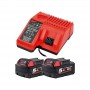 Акумулятор Li-Ion M18 NRG-502С (В5 2шт; з/у M12-18FC)  MILWAUKEE - фото 3