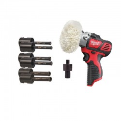 Акумуляторна шліф машина M12 BPS-0 + набір коронок алмазних 6-10мм М14 MILWAUKEE Акумуляторна шліф машина M12 BPS-0 + набір коронок алмазних 6-10мм М14 MILWAUKEE