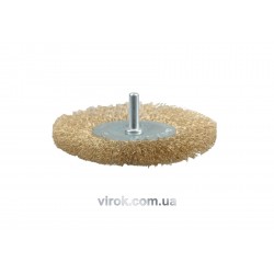 Щітка-крацовка плоска зі стержнем VOREL Ø=100 мм