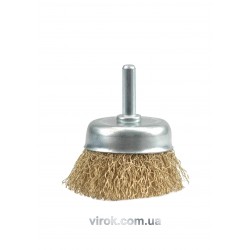 Щітка-крацовка чашкоподібна зі стержнем VOREL Ø=75 мм