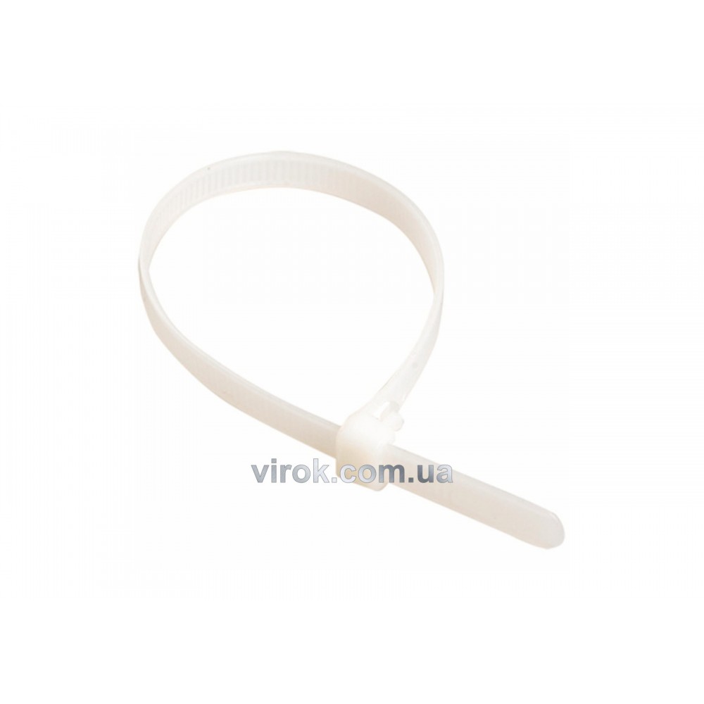 Хомут стяжний капроновий білий 190 х 2.5 мм 100 шт - фото 1 Хомут стяжний капроновий білий 190 х 2.5 мм 100 шт - фото 1