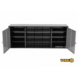 Шафа настінна для майстерні VOREL 1580 х 265 х 630 мм з лакованої бляхи 0.8-1 мм Шафа настінна для майстерні VOREL 1580 х 265 х 630 мм з лакованої бляхи 0.8-1 мм