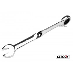 Ключ ріжково-накидний з тріщаткою кручений 90° YATO 17 x 228 мм HRC 40-45 Cr-V Ключ ріжково-накидний з тріщаткою кручений 90° YATO 17 x 228 мм HRC 40-45 Cr-V