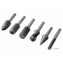 Набір фрез різної форми по металу YATO з шпінделем 6 мм 6 шт Набір фрез різної форми по металу YATO з шпінделем 6 мм 6 шт