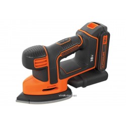 Шліфмашина вібраційна акумуляторна Black+Decker Li-Ion 18 В Шліфмашина вібраційна акумуляторна Black+Decker Li-Ion 18 В