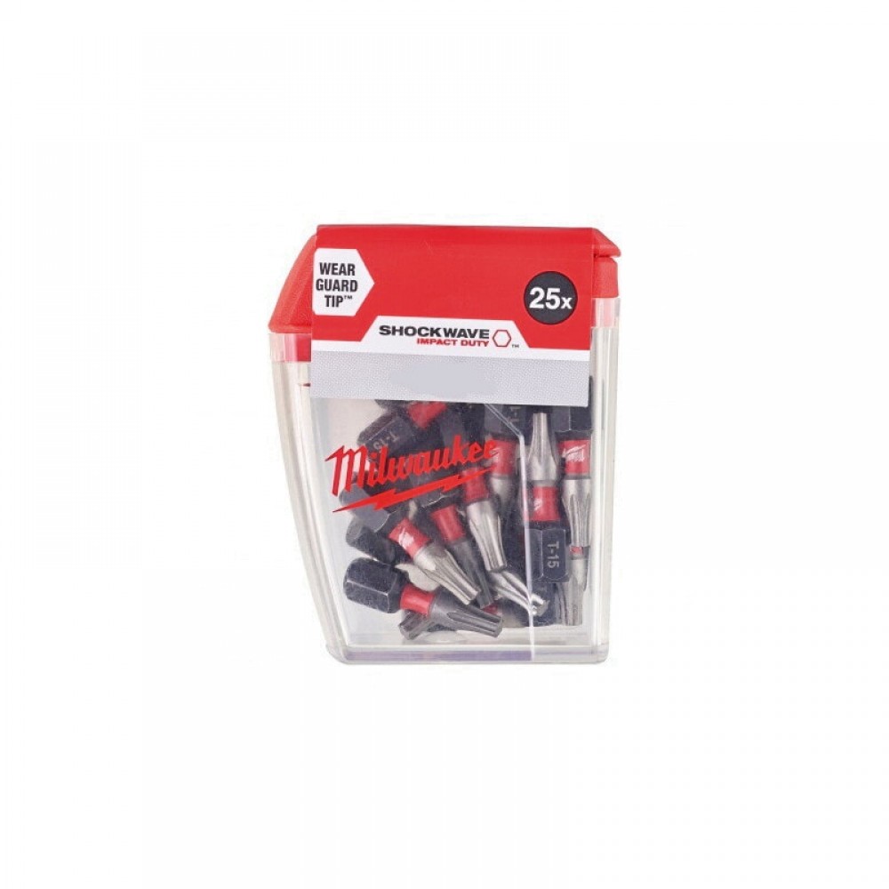 Біта SHOCKWAVE MILWAUKEE, PZ1, 25мм, (25шт) - фото 1 Біта SHOCKWAVE MILWAUKEE, PZ1, 25мм, (25шт) - фото 1