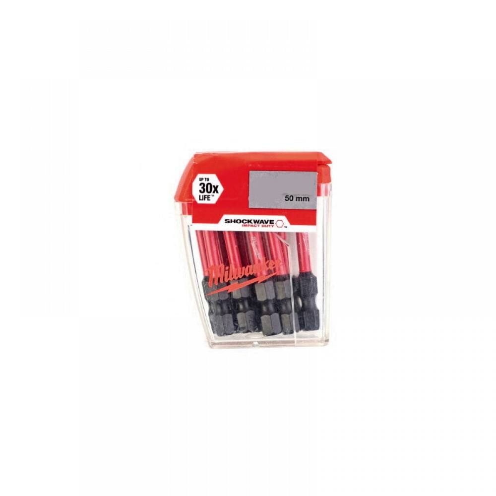 Біта SHOCKWAVE MILWAUKEE, TX25, 50мм, (10шт) - фото 1 Біта SHOCKWAVE MILWAUKEE, TX25, 50мм, (10шт) - фото 1
