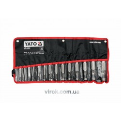 Пробійники отворів для шкіри YATO 2-22 мм 15 шт