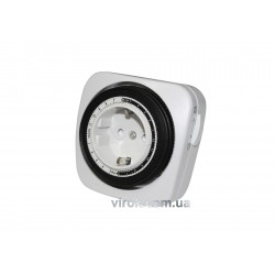 Таймер механічний міні, 24H з заземл-м