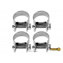 Хомут сталевий оцинкований з гвинтовим затискачем W1 VOREL Ø18-20/9 мм 4 шт Хомут сталевий оцинкований з гвинтовим затискачем W1 VOREL Ø18-20/9 мм 4 шт