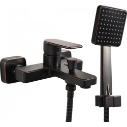 Змішувач води FALA для ванни і душу "RETRO BLACK 3" з кульовим регулятором