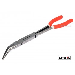 Щипці вигнуті під 45° подовжені з 2 шарнірами YATO 330 мм HRC 50 Cr-V Щипці вигнуті під 45° подовжені з 2 шарнірами YATO 330 мм HRC 50 Cr-V