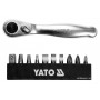 Набір насадок викруткових з тріщаткою YATO 1/4" 25 мм 11 шт